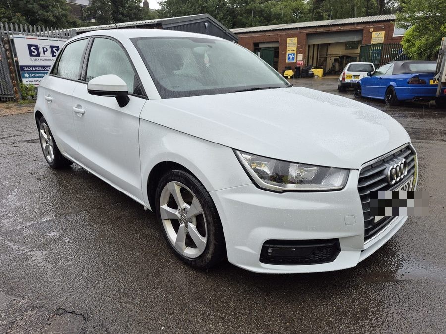 White Audi A1 after bodywork repair at Crowborough Accident Repair Services