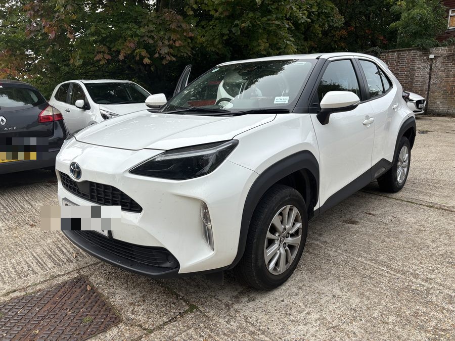 White Toyota Yaris Cross after bodywork repair in Crowborough