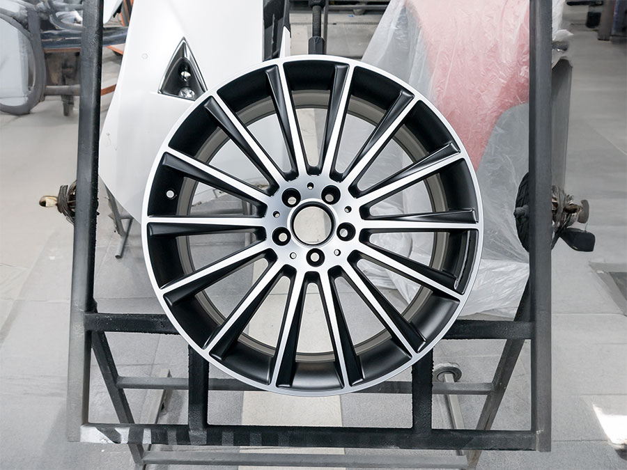 Freshly refurbished alloy wheel finished to a like-new standard in the CARS workshop